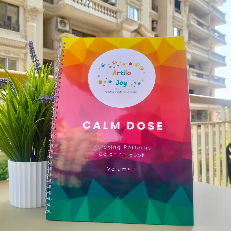 Product image of كراسة التلوين العلاجية Calm Dose (مع صفحات Brain Dump وتفريغ الأفكار) - 30 تصميم -Volume 1